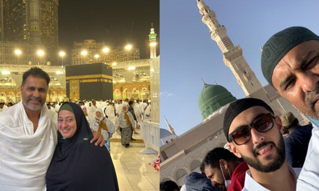 Waqar Younis and his family perform Umrah