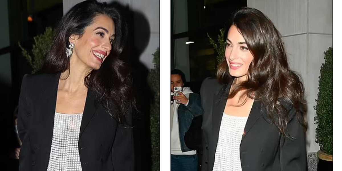Amal Clooney shows off her casual style with her mom while leaving New York hotel