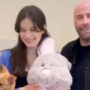 John Travolta celebrates Easter with his family and and new pup