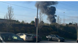 Airplane crashes into food storage, causing massive explosion