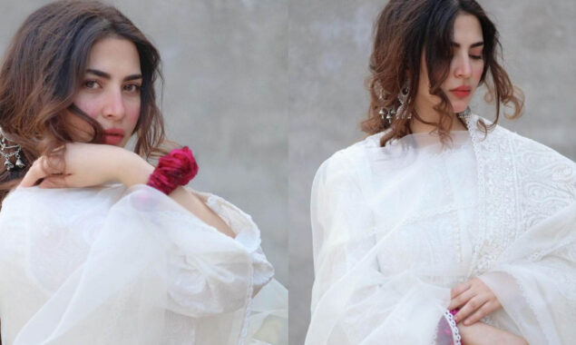Naimal Khawar in a stunning white ensemble