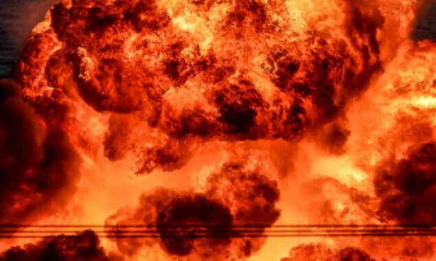 A blast heard in Afghanistan