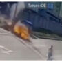 Russian missile nearly blows up a Ukrainian woman – VIDEO