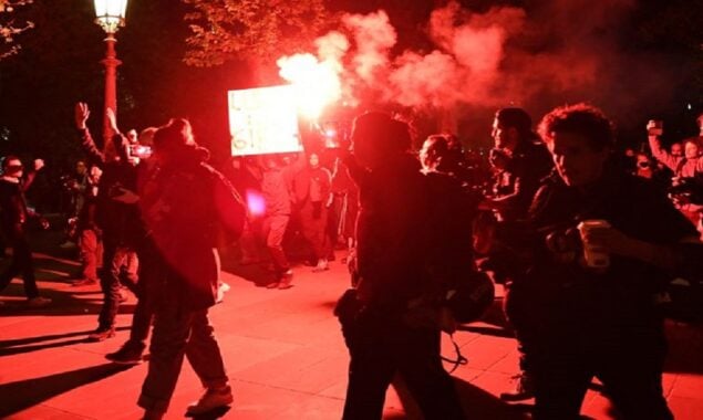 Demonstrations in Paris following Macron’s re-election