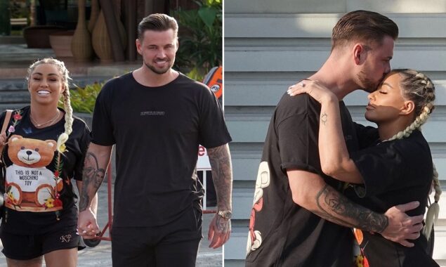 Katie Price’s holiday with ex fiancé Carl Woods