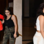 Karan Johar catches up with Janhvi and Sara after attending Alia-Ranbir’s mehendi