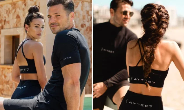 Mark Wright and Michelle Keegan look incredible as they model his new sports range