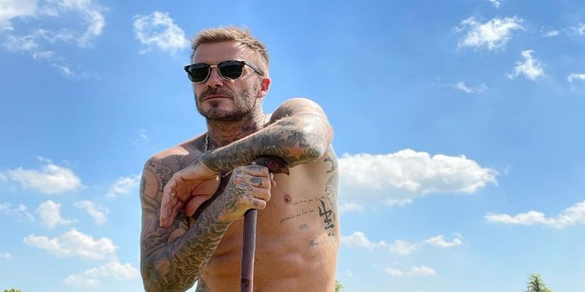Shirtless David Beckham