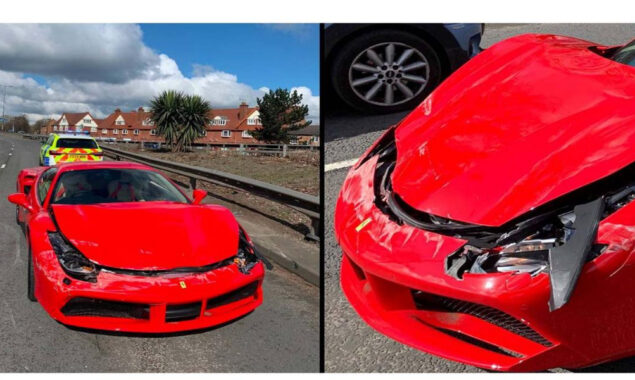 Ferrari owner smashed brand new £250,000 supercar