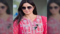 Katrina Kaif was seen at the airport wearing a pink salwar suit