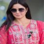 Katrina Kaif was seen at the airport wearing a pink salwar suit
