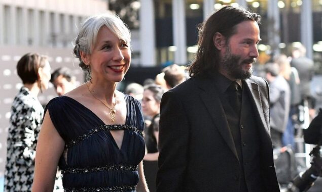 ‘He’s very delighted,’ Keanu Reeves says of his secret proposal to Alexandra Grant.