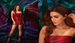 In a figure-hugging minidress, Kriti Sanon exudes appeal