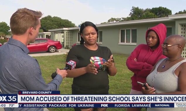 Officials say a Florida mother is threatening to blow up her son’s school because he isn’t getting enough food in the cafeteria