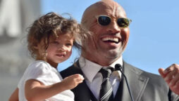 Dwayne Johnson and his little daughter