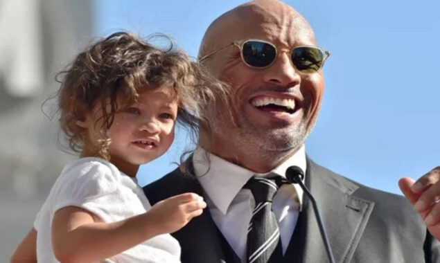 Dwayne Johnson and his little daughter