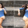 Urfi Javed posts photos in a blue swimsuit