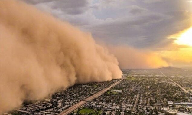 Why are sandstorms becoming more common in the Middle East?