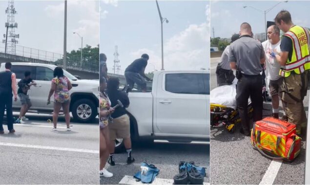 Police in Florida have released video of Good Samaritans hurrying to save a lady 