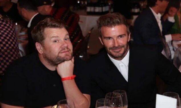 David Beckham joins James Corden for dinner party