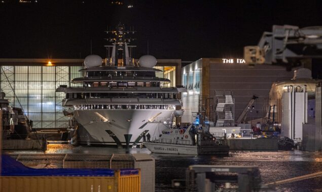 Italian officials seize a superyacht suspected of having ties to the Russian government
