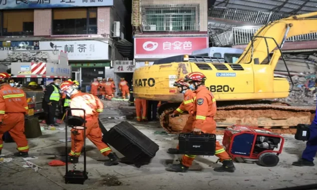 Police in China have arrested nine people in connection with a building collapse