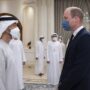 Prince William meets with Sheikh Mohammed bin Zayed in Abu Dhabi.