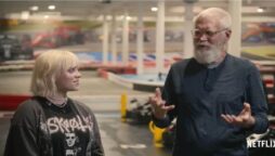 Billie Eilish challenges talk show legend David Letterman to a go-kart race