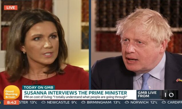 Susanna Reid says Elsie is ‘disappointed’ with Boris Johnson