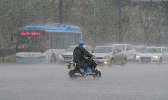 China issued blue alert for rainstorms