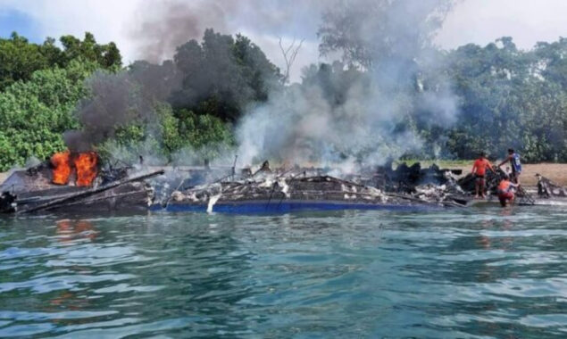 Seven people were killed a fire Philippine passenger ferry