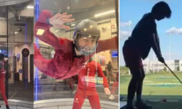 BTS: V plays golf and do indoor skydiving in the US to ‘pluck clouds’ 