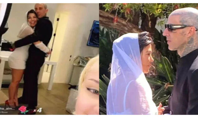 Kourtney Kardashian and Travis Barker, disrupt Alabama Barker live video