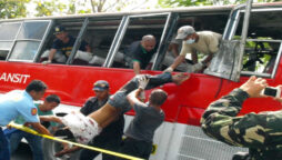 A bus blast in southern Philippines injured two people