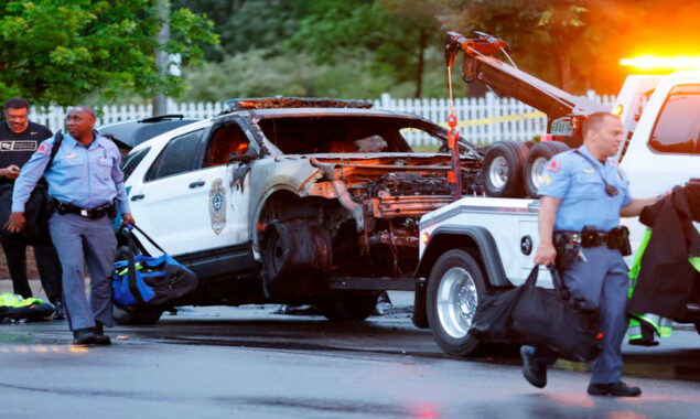 Raleigh police shot a guy accused of setting automobiles on fire with Molotov cocktails.