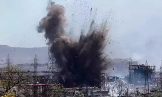 Russian strike in town in northern Ukraine