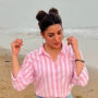 Mehwish Hayat gives cool beach vibes in a pink strappy top