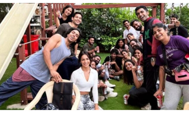Adarsh Gourav and Siddhant Chaturvedi posed on the set of “Kho Gaye Hum Kahan”