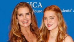 White House Correspondents Dinner Red Carpet Brooke Shields poses side by side with her daughter Rowan