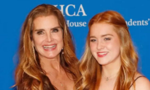 White House Correspondents Dinner Red Carpet Brooke Shields poses side by side with her daughter Rowan