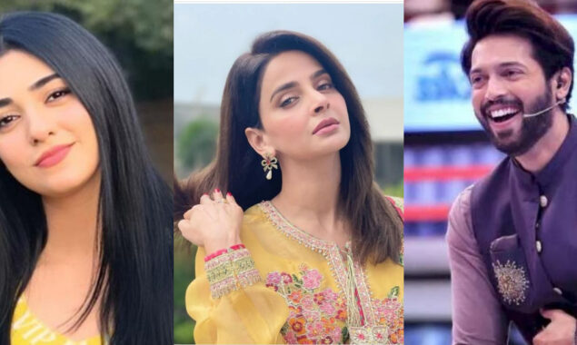 Saba Qamar made fun of Sarah Khan and Fahad Mustafa