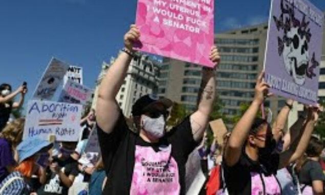 ‘My body my choice’: Thousands rally across US for abortion rights