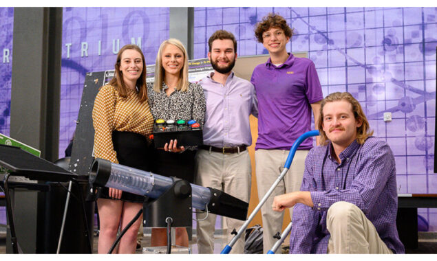 Senior engineering students create a ball launcher and a painting equipment for cerebral palsy kids.