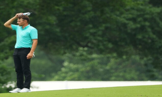 PGA Championship: Aaron Wise hit in head by stray drive