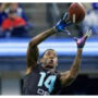 Sauce Gardner of a New York Jets gets a salute during a Rangers playoff