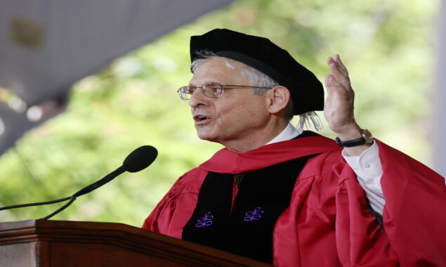 ‘Democracy is under attack,’ says Garland in his Harvard lecture