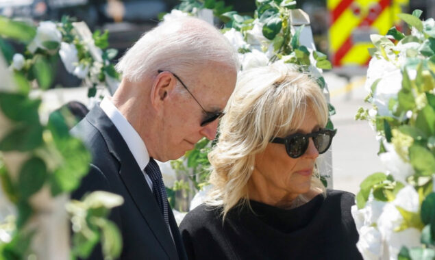 Biden expresses his sorrow to a Texas town as anger mounts over school shooting