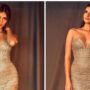 PHOTOS: Tara Sutaria sizzles in a gold and glittery strapless bodycon 