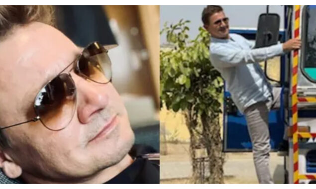 Jeremy Renner praises ‘beautiful country and culture’ while hanging on truck