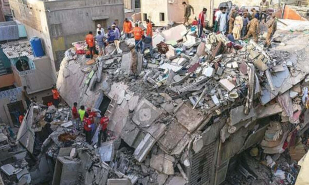 Death toll from a building collapse